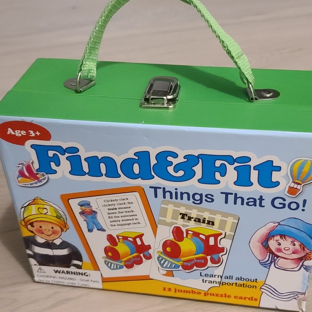 Find it! Things that go! 12 Jumbo puzzle cards